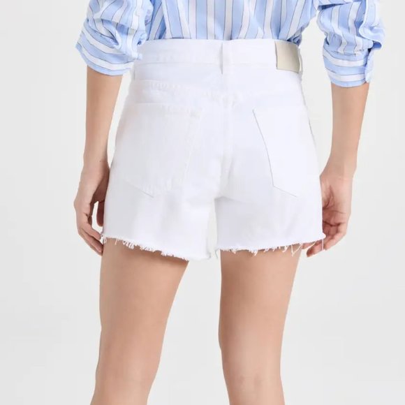 Citizens of Humanity Annabelle Long Relaxed White Denim Shorts - Size 31 - Picture 8 of 8